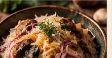 Салат из квашеной капусты с грибами