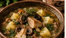 Грибная похлёбка с белыми грибами